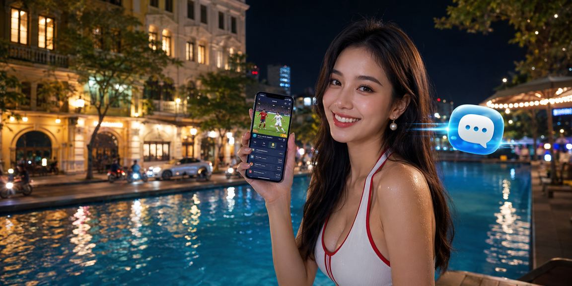 Người dùng tại Hà Nội theo dõi trận thể thao và đặt cược cẩn thận trên điện thoại